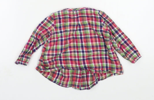 Marks and Spencer Girls Multicoloured Check Basic Button-Up Size 3-6 Months