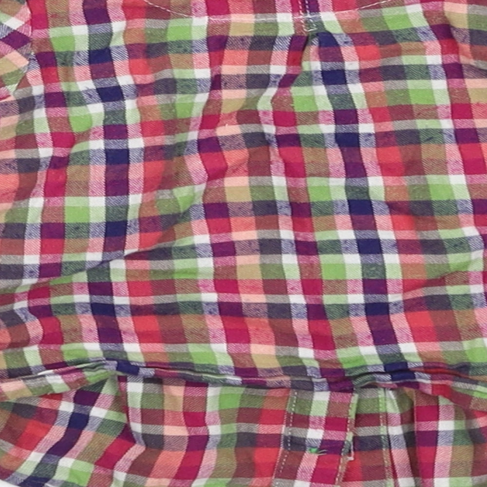 Marks and Spencer Girls Multicoloured Check Basic Button-Up Size 3-6 Months