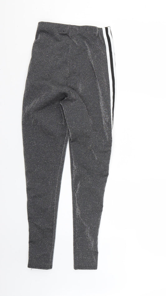 parisian Womens Grey Cropped Leggings Size 6 L24 in