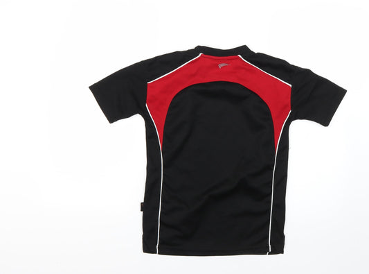 Falcon Mens Black Striped Polo Size XS