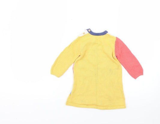 Nutmeg Multicoloured Colourblock Pullover Jumper Size 9-12 Months