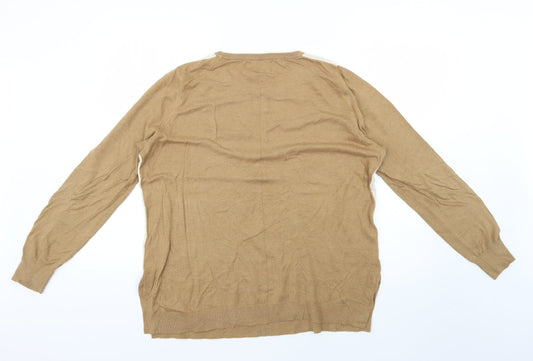 NEXT Womens Brown Striped Pullover Jumper Size 16