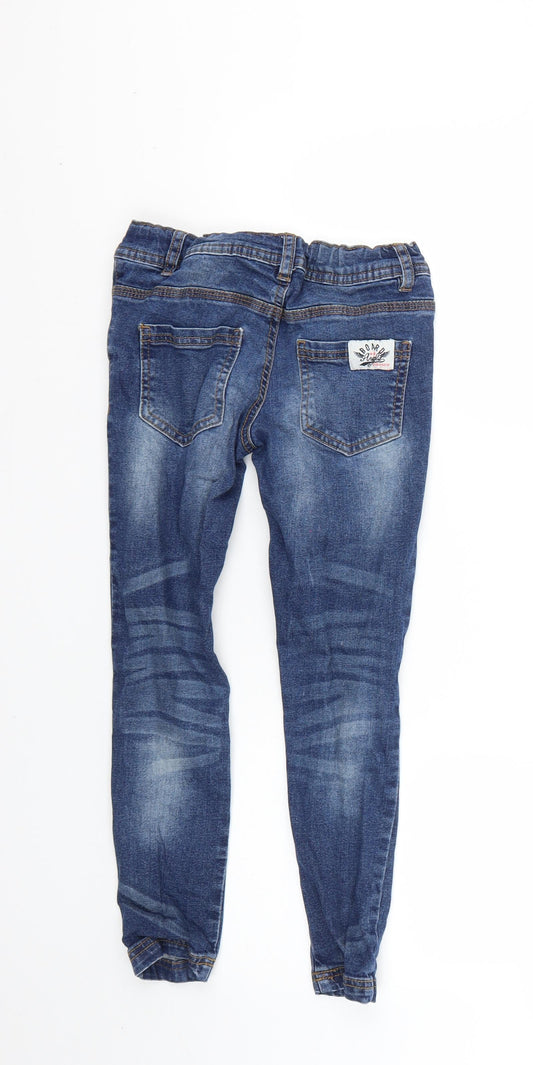 Board Angels Girls Blue Straight Jeans Size 7-8 Years