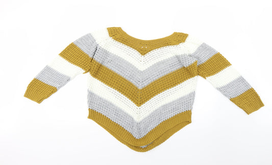 Quiz Womens Multicoloured Striped Pullover Jumper Size S
