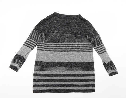 BM Womens Multicoloured Geometric Pullover Jumper Size L