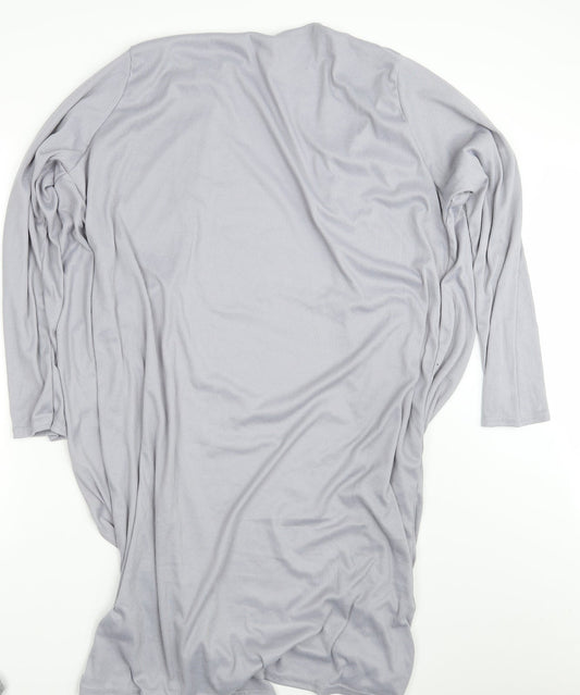 Boohoo Womens Grey Wrap Dress Size 42