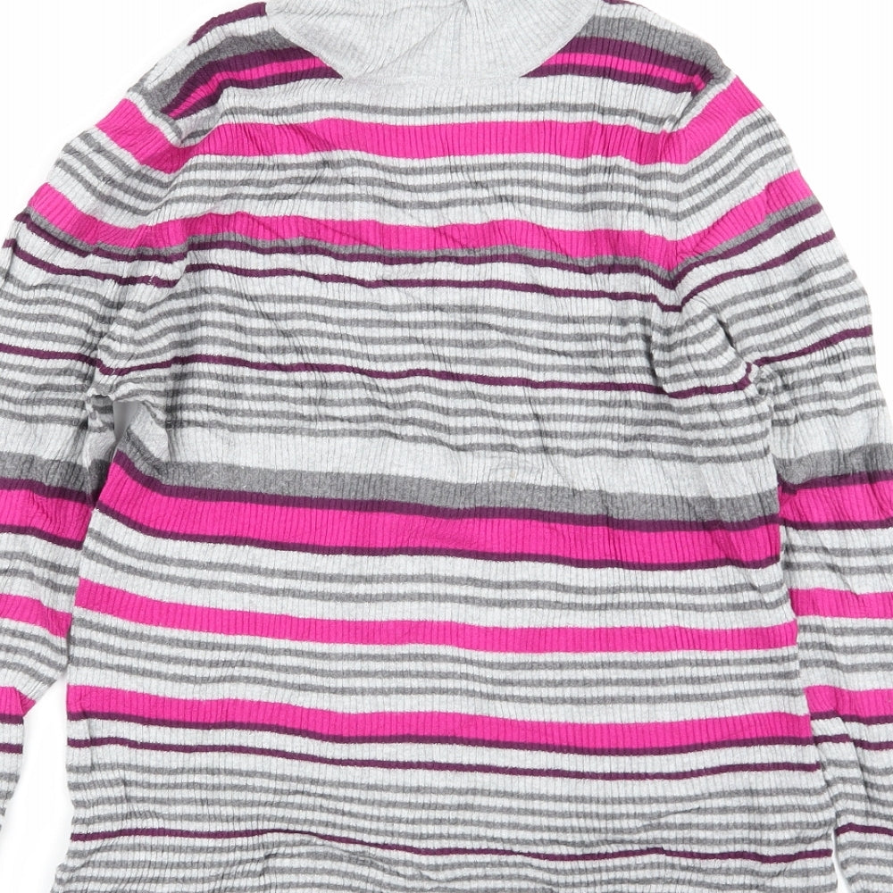 Papaya Womens Multicoloured Striped Pullover Jumper Size 16