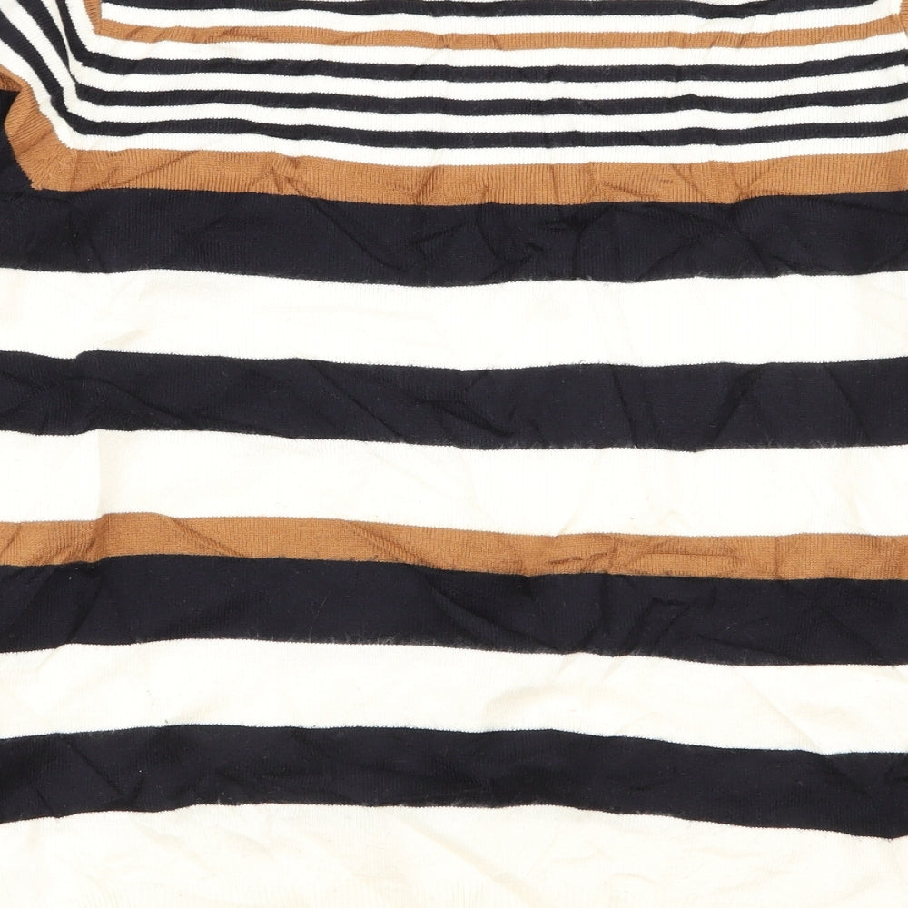 Cedar Wood State Mens Multicoloured Striped Pullover Jumper Size M