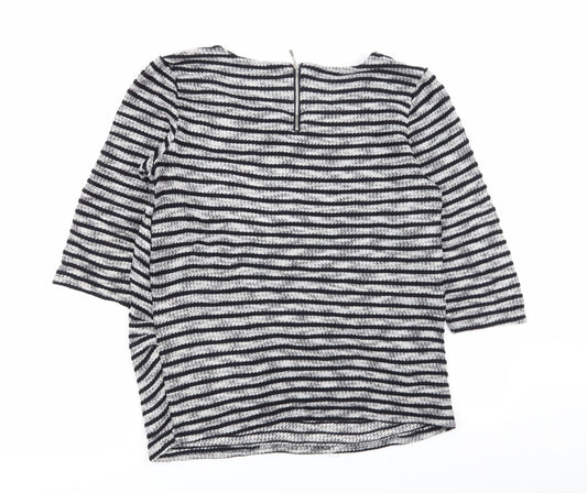 New Look Womens Multicoloured Striped Pullover Jumper Size 10