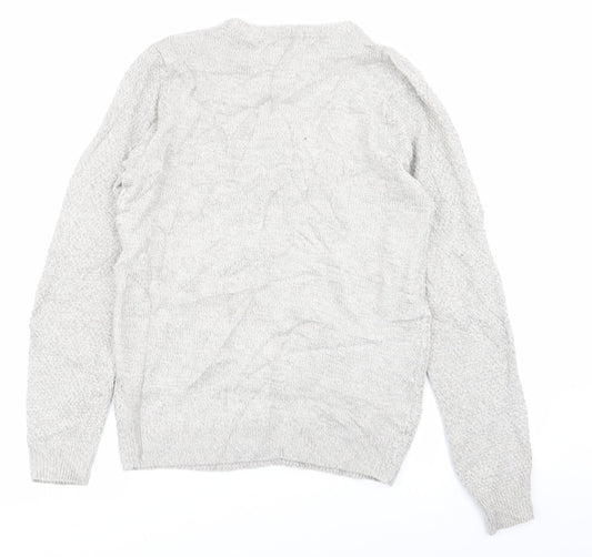 Peacocks Mens Grey Pullover Jumper Size S