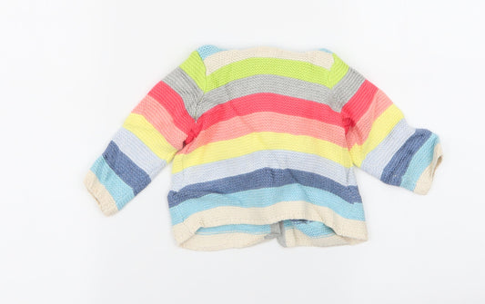 Gap Boys Multicoloured Striped Cardigan Jumper Size 3-6 Months