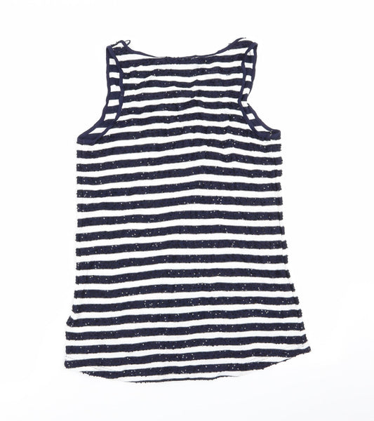 NEXT Womens Multicoloured Striped Basic Tank Size 10