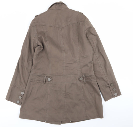 New Look Womens Brown Overcoat Coat Size 12