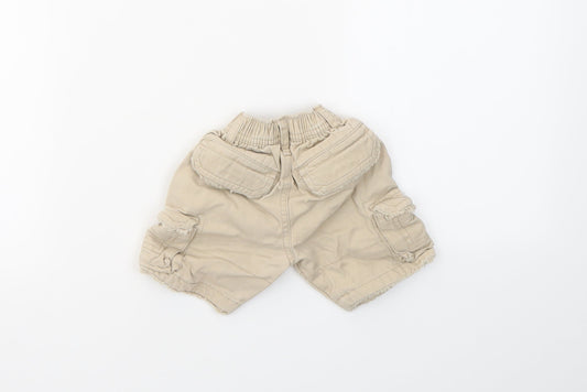 M Boys Beige Capri Trousers Size 6-9 Months