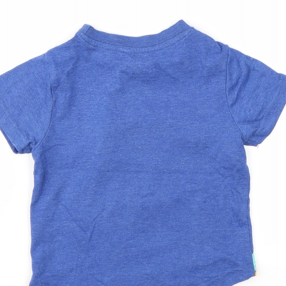 THE DUGGEE Boys Blue Animal Print Basic T-Shirt Size 2 Years