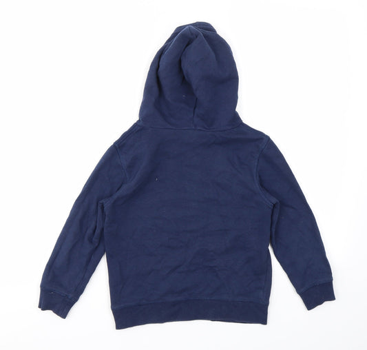 H&M Boys Blue Geometric Pullover Hoodie Size 4-5 Years