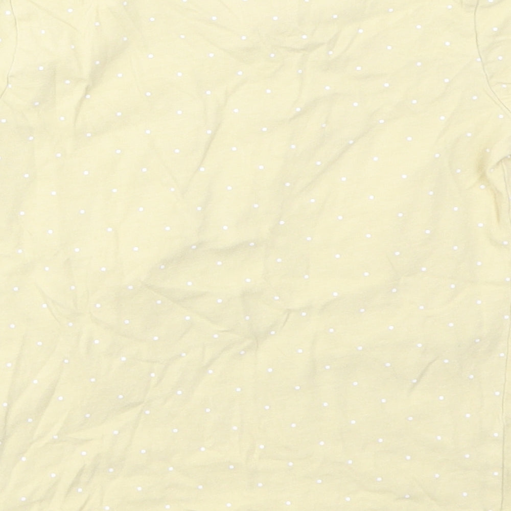 PRIMARK Girls Yellow Geometric Basic T-Shirt Size 5 Years