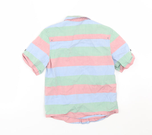 John Lewis Boys Multicoloured Striped Basic Button-Up Size 9 Years