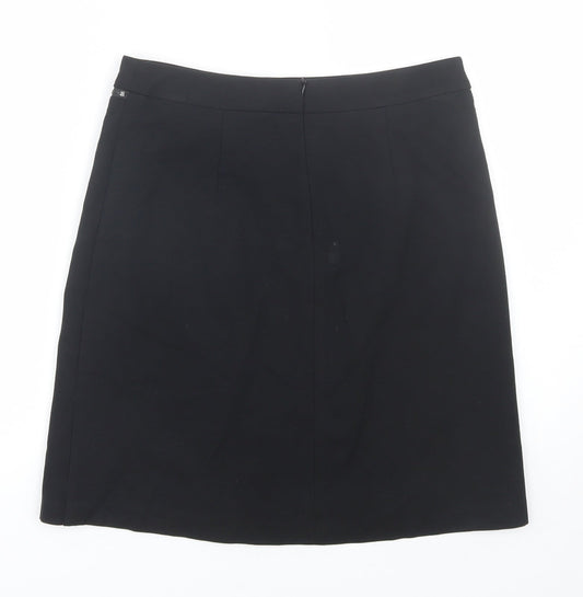 M&Co Womens Black Mini Skirt Size 10