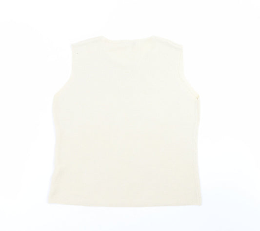 Preview Womens Beige Knit Pullover Jumper Size M