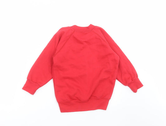 Sheldon Boys Red Pullover Sweatshirt Size 3-4 Years - schoolwear