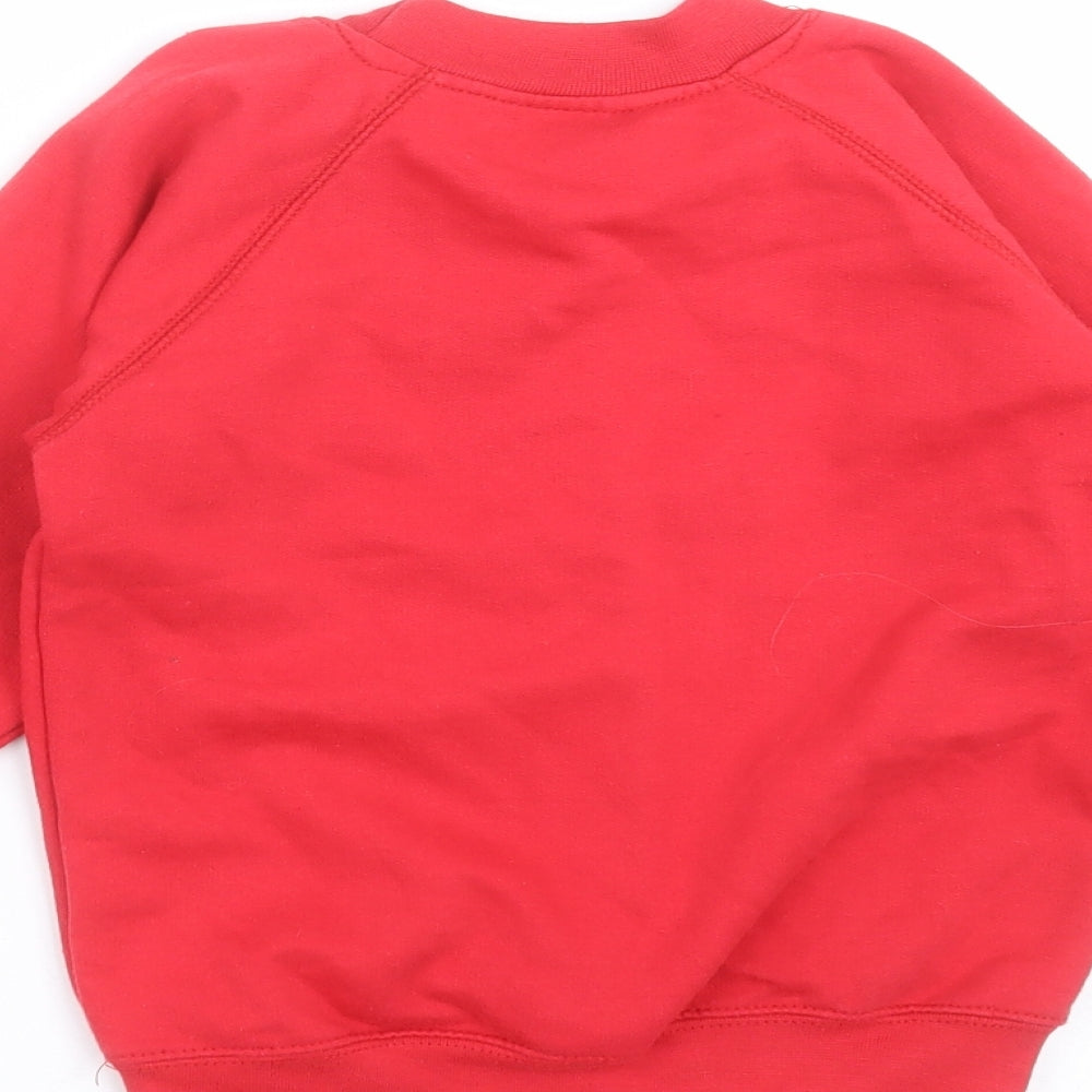 Sheldon Boys Red Pullover Sweatshirt Size 3-4 Years - schoolwear