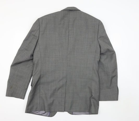 flintoff Mens Grey Jacket Blazer Size 40