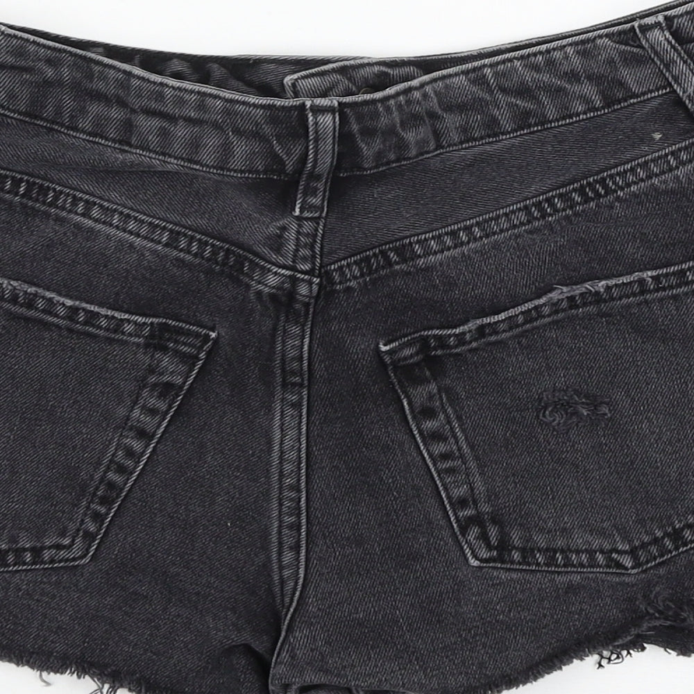 Topshop Womens Black Mom Shorts Size 8