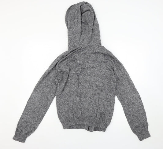 Topman Mens Grey Full Zip Hoodie Size S