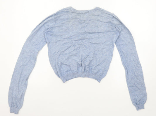 Pull&Bear Womens Blue Pullover Jumper Size M