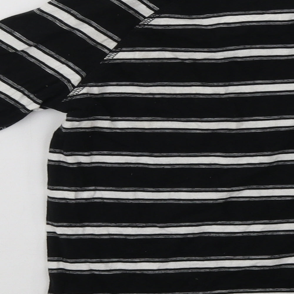 Matalan Boys Black Striped Pullover Sweatshirt Size 7 Years