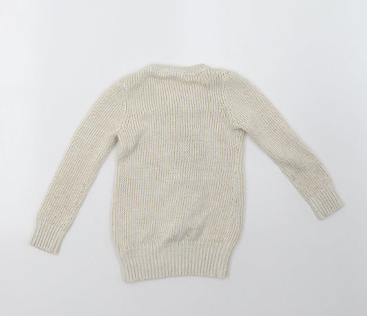 Star Girls White Pullover Sweatshirt Size 5-6 Years