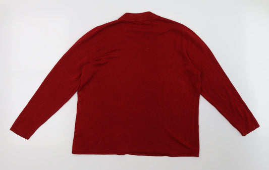 bonmarch Womens Red Pullover Sweatshirt Size 20
