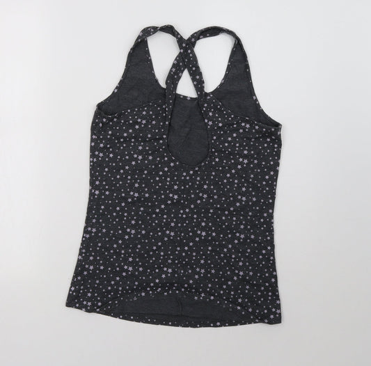 Sainsburys Womens Grey Polka Dot Basic Tank Size 12