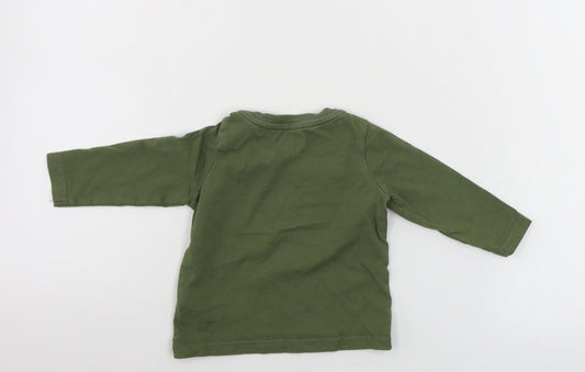 F&F Boys Green Basic T-Shirt Size 6-9 Months