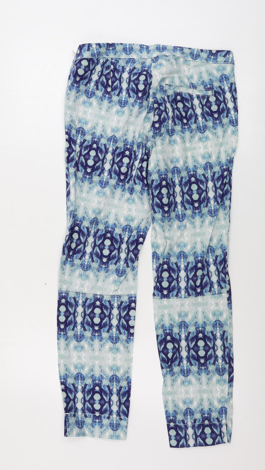 H&M Womens Blue Trousers Size 8 L24 in