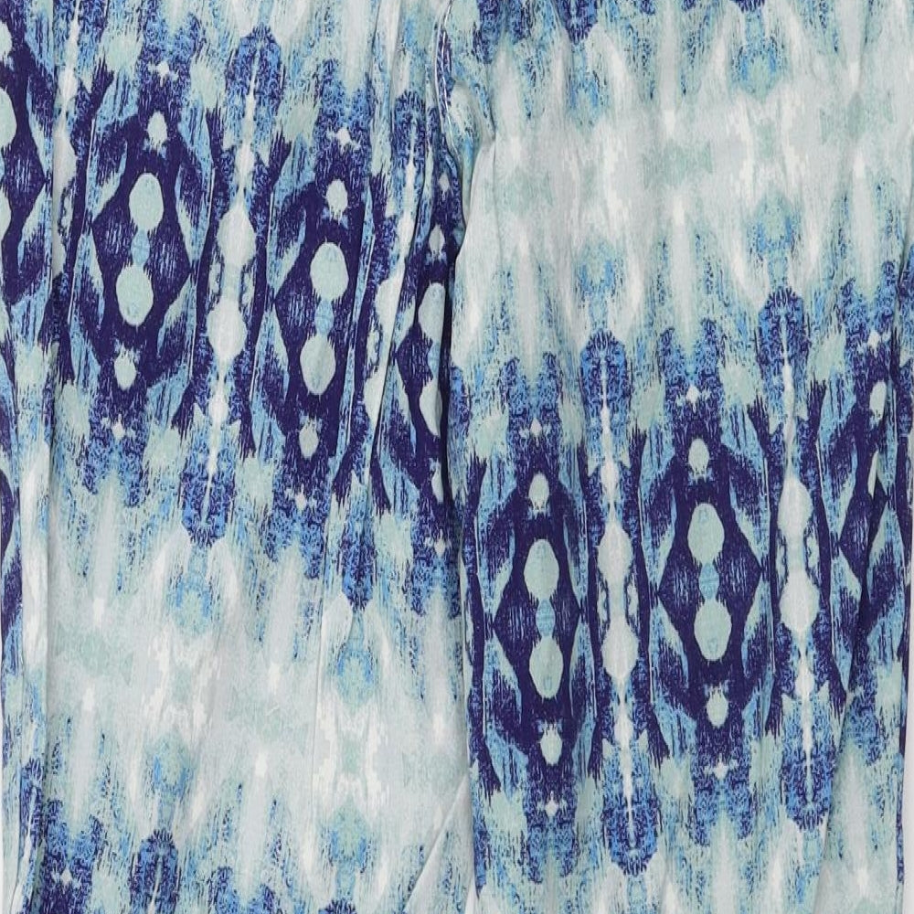 H&M Womens Blue Trousers Size 8 L24 in