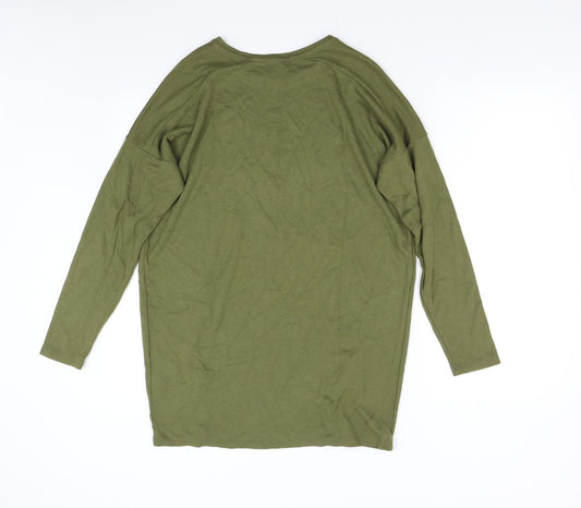 Topshop Womens Green Pullover Sweatshirt Size 8