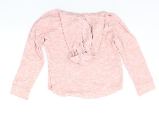 Matalan Girls Pink Pullover Hoodie Size 8 Years