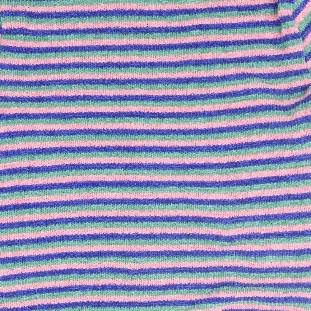 Berksha Girls Blue Striped Pullover Jumper Size M