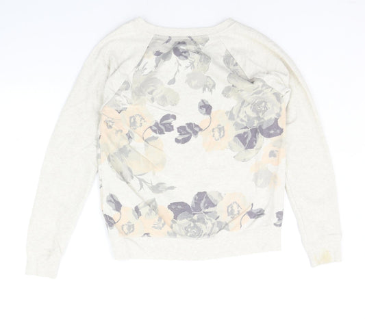 Aerie Womens Beige Floral Pullover Jumper Size 12