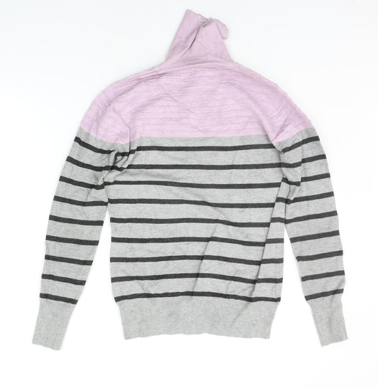 county casual Womens Grey Striped Pullover Jumper Size S