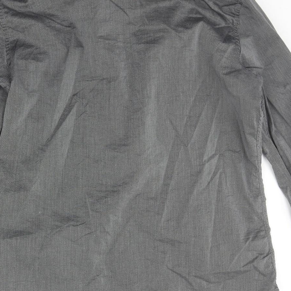 NEXT Mens Grey Button-Up Size L