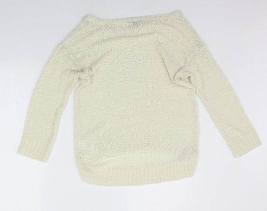 H&M Womens Yellow Pullover Jumper Size S