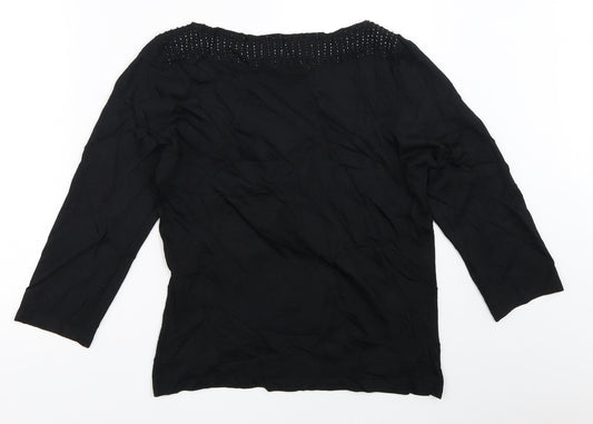 Marks and Spencer Womens Black Pullover Jumper Size 12