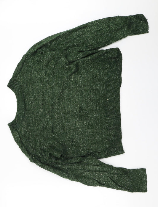 H&M Womens Green Pullover Jumper Size S