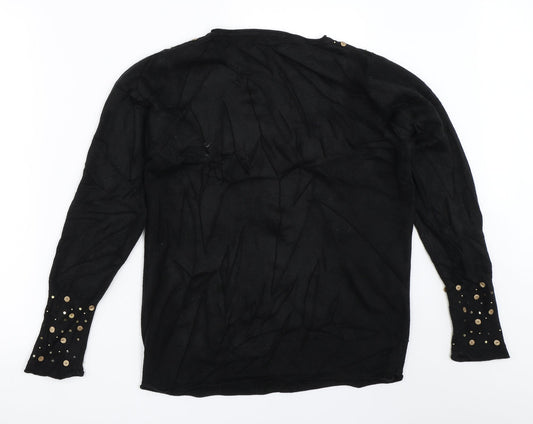 Per Una Womens Black Pullover Jumper Size 16