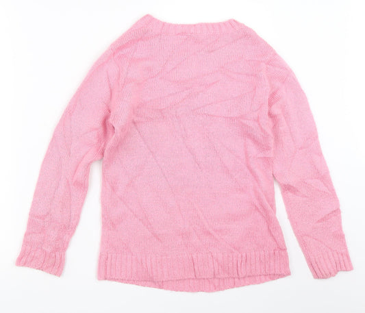 Love Me Girls Pink Pullover Jumper Size 11-12 Years