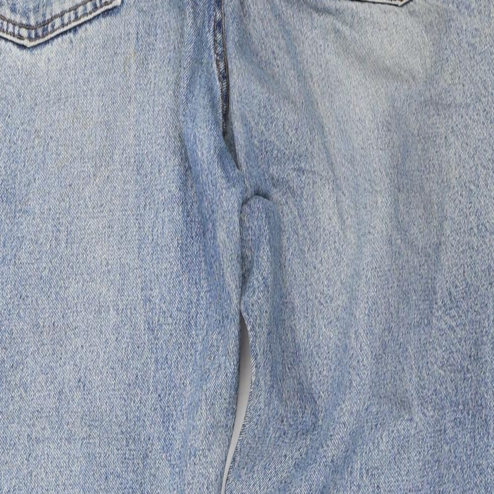 B Original Womens Blue Denim Straight Jeans Size 34 in L27.5 in