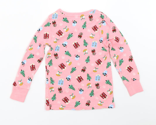 George Girls Pink Solid Top Pyjama Top Size 3-4 Years - christmas